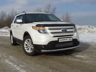 Защита переднего бампера 76 мм ТСС для Ford Explorer 2011-2015