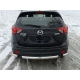 Защита заднего бампера уголки 75х42 мм ТСС для Mazda CX-5 2011-2015