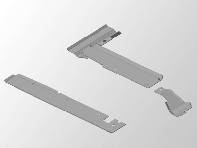 Защита магистралей кондиционера ТСС алюминий 4 мм для Ford Explorer 2015-2017