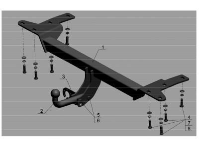 Фаркоп Avtos для Suzuki Grand Vitara 2005-2007 SZ 06