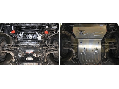Защита картера и КПП Rival для 3,0/4,0/4,2 алюминий 4 мм для Audi A8 2010-2017