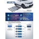 Пороги алюминиевые Rival Silver New для Mazda CX-9 2017-2021