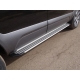 Пороги алюминиевые Slim Line Silver ТСС для Audi Q5 2008-2016
