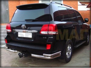 Защита задняя уголки двойные 76-53 мм для Toyota Land Cruiser 200 № LCN2012_8